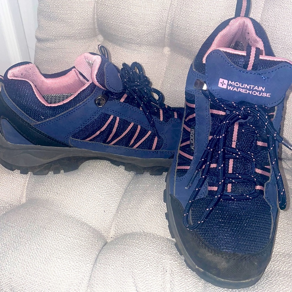 Size 8 Mountain Warehouse Navy and Pink Hiking Shoes